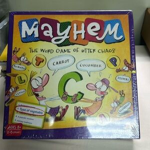 Mayhem Sealed board game. Game Night Fun.